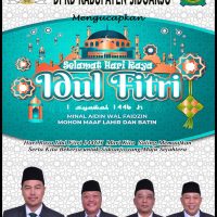 Pimpinan dan Anggota DPRD Kabupaten Sidoarjo Mengucapkan Selamat Hari Raya Idul Fitri 1446 H Mohon Maaf Lahir Batin